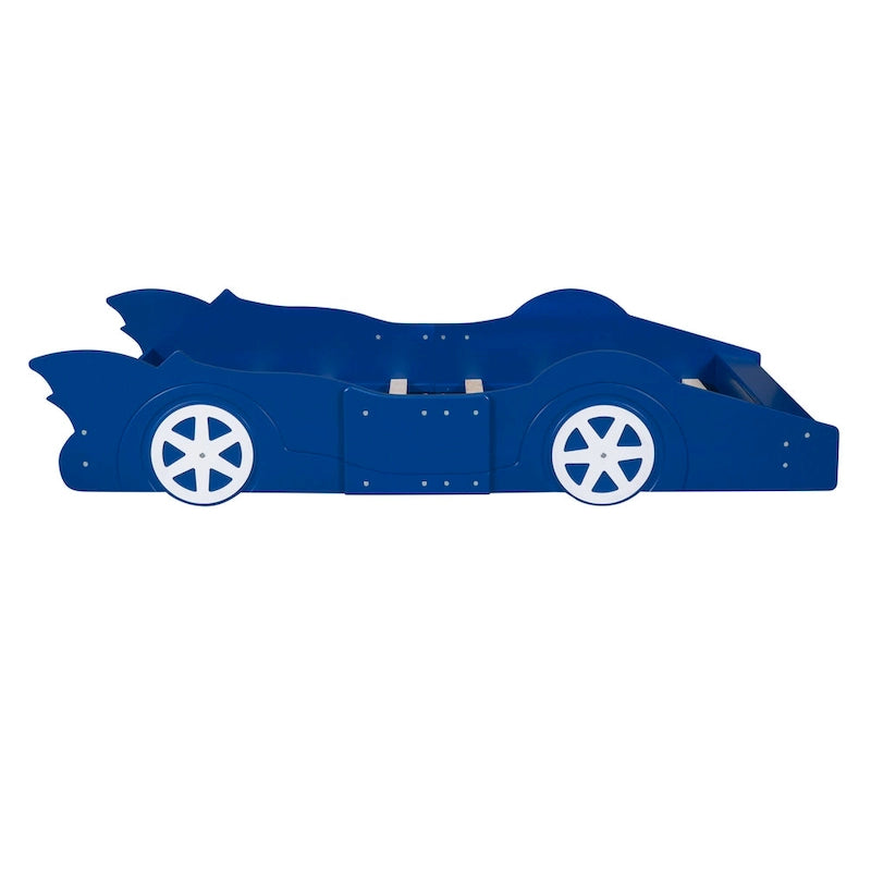 Race Car-shaped Platform Bed with Wheels