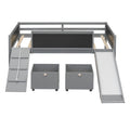 Pine Loft Bed with Climbing Frame, Rope, and Chalkboard