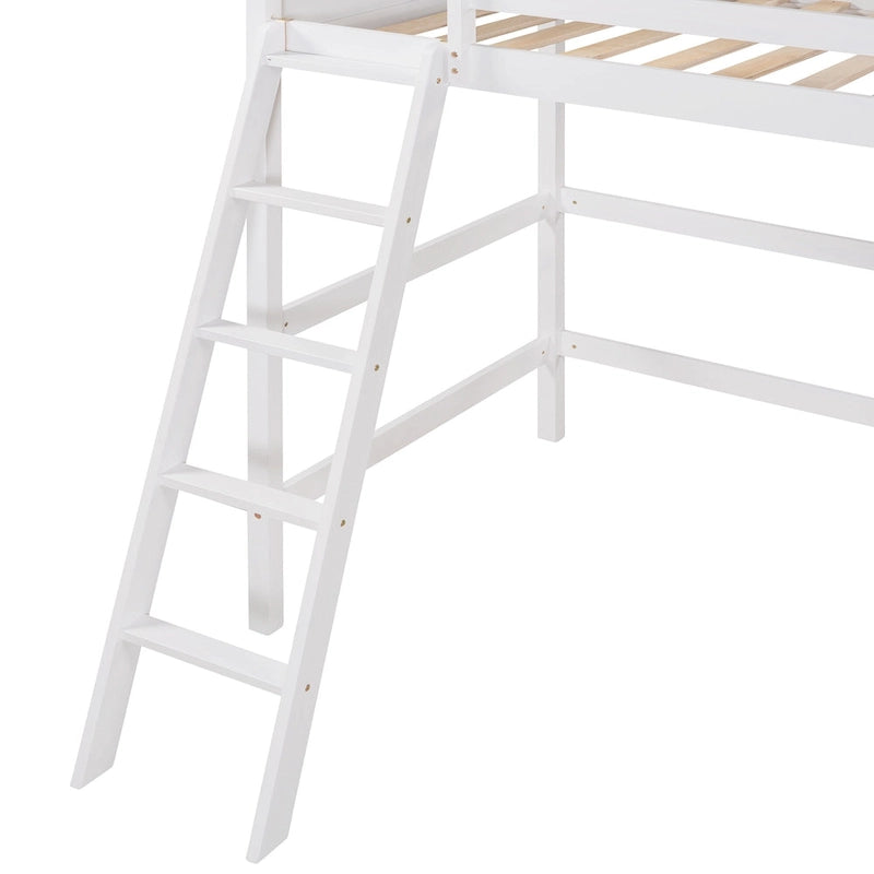 Twin Size Loft Bed with Ladder