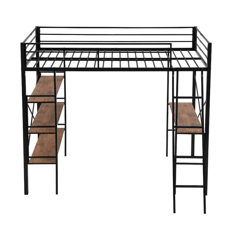 Letto a soppalco singolo in metallo