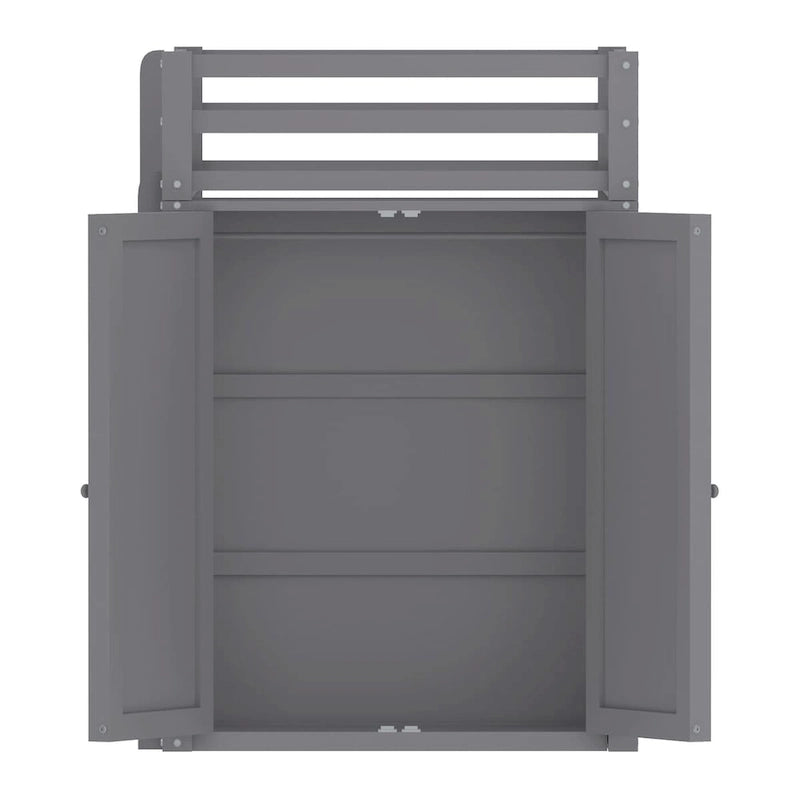 Twin size Loft Bed with Drawers,Desk,and Wardrobe