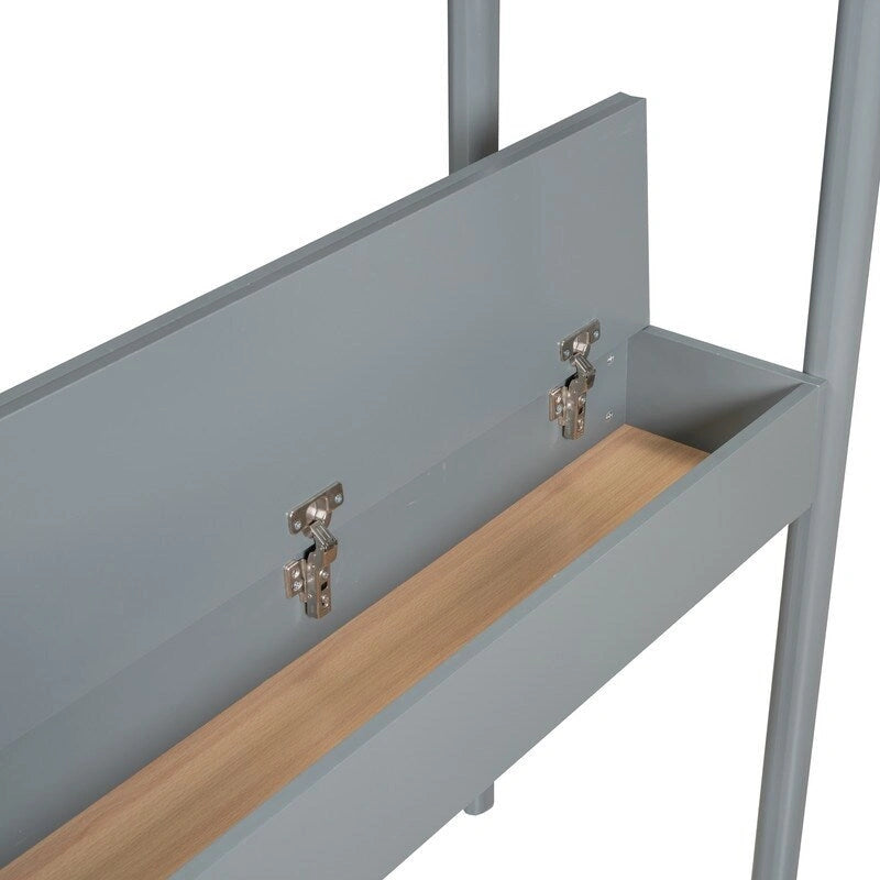 Hochbett aus Holz in Einzelbettgröße mit Teddyfleece